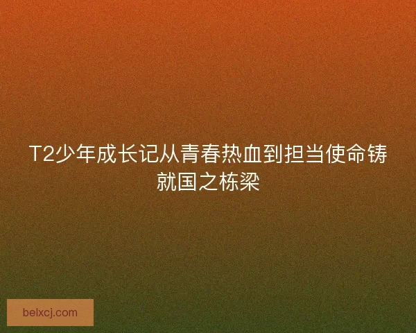 T2少年成长记从青春热血到担当使命铸就国之栋梁